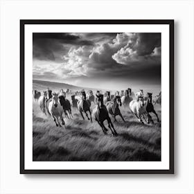 Horses In The Sky 1 Art Print