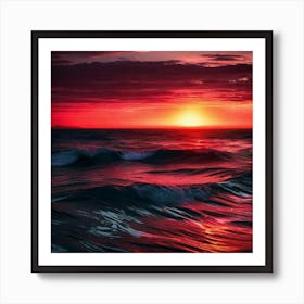 Sunset Over The Ocean 209 Art Print