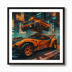 Pumpkin Car (Cyberpunk34) Art Print