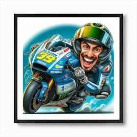 Motogp Caricature Affiche