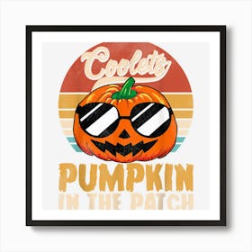 Spooky Halloween Costume Retro Coolest Pumpkin In The Patch Art Print