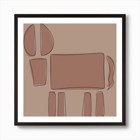 Little Donkey - abstract donkey from an original painting Art Print