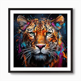 Grafitti Cheetah Art Print