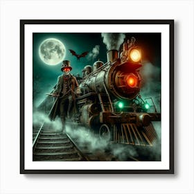 Spooky Train 2 Art Print