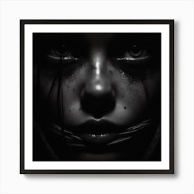 Face in the dark Art Print