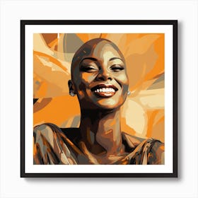 Maraclemente Abstract Black Bald Woman Smiling Beautiful Hand D 8f1d1b62 E991 43e0 96c5 A7b24a7ee6ca Art Print