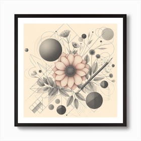 Abstract Flower 1 Art Print