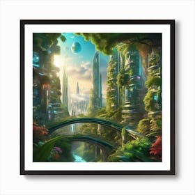 A.I. Blends with nature 9 Art Print