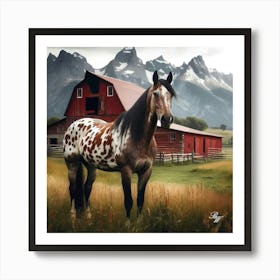 Appaloosa Standing In The Grass Copy Art Print