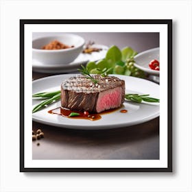 Steak On A Plate 3 Art Print