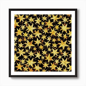 Shiny Glitter Stars Art Print