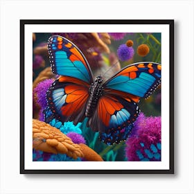 Butterfly In The Garden Art Print