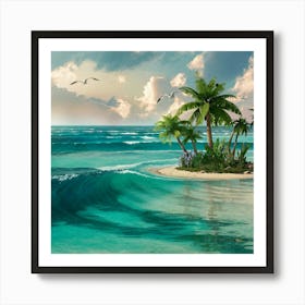 Write An Accurate Description Of The Sea Landsca Art Print