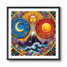 Sun And Moon 5 Art Print