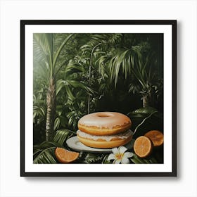 Donut In The Jungle Art Art Print