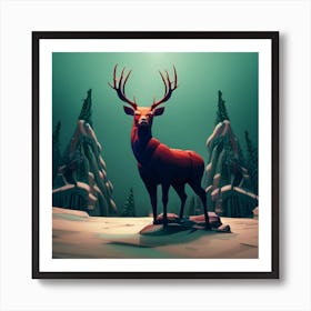 Amazing Deer Art Print