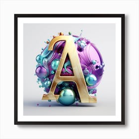 Letter A 6 Art Print