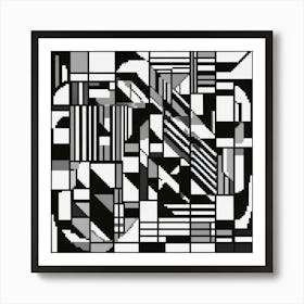 Bold Geometric Shapes pic cell art print 2 Art Print