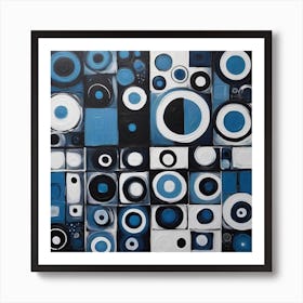 Blue Circles Art Print