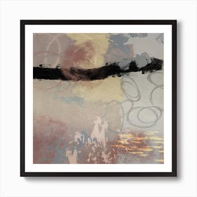 Abstract Painting In Warm Colors Art Print