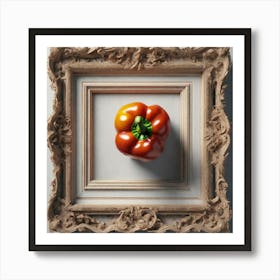 Red Pepper In A Frame 1 Art Print