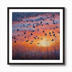 Crows 1 Art Print