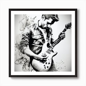 Guitar Player Art Print