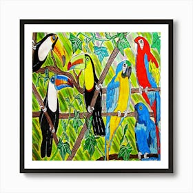 Amazon Birds Art Print