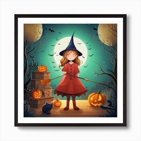 Little Halloween Witch Affiche