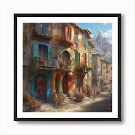 Street In The Mountains Art Print