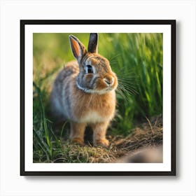 Rabbit In The Grass Art Print