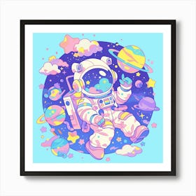 Space Kawaii Art Print