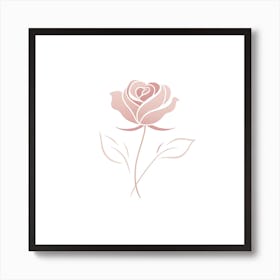 Pink Rose Art Print