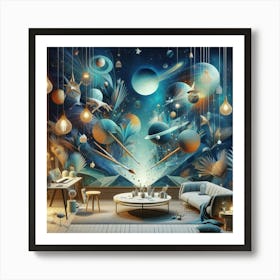 Planets Wall Mural Art Print