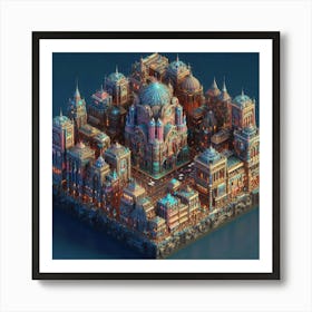 Pixel City 1 Art Print