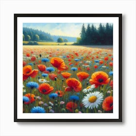 Poppies In The Field 1 Art Print