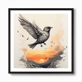 Bird In Flight Art Print