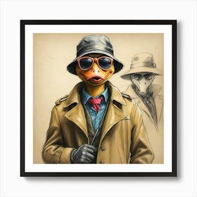 Duck In A Suit 10 Art Print