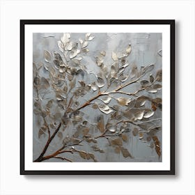 Silver eucalyptus branch 2 Art Print