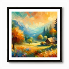 Landscape Painting 201 Art Print