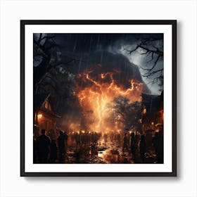 Rain Of Thunder Upon The Town Art Print