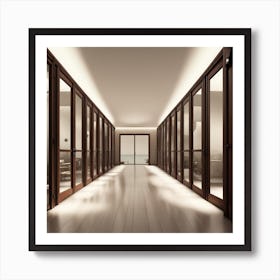 Hallway - Hallway Stock Videos & Royalty-Free Footage Art Print