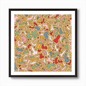 yellow pattern funny Art Print