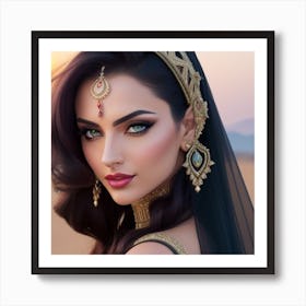 Beautiful Indian Woman 1 Art Print