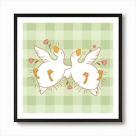 Ducks In Love Art Print