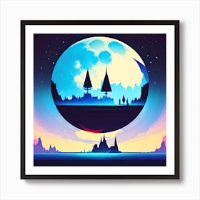 Moon In The Sky 2 Art Print