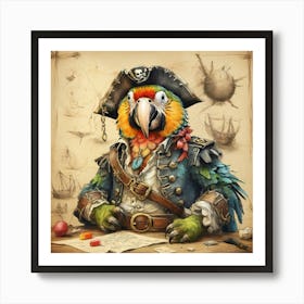 Pirate Parrot 7 Art Print