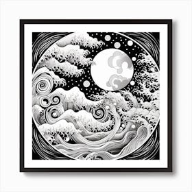 Great Wave Off Kanagawa 13 Art Print