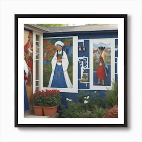 Women In Traditional Mexican Attire Art Print