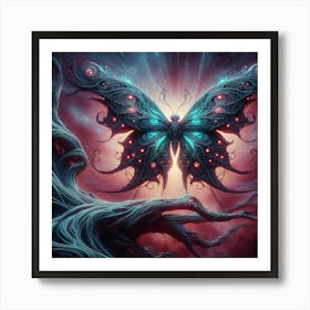 Butterfly In The Night Sky 2 Art Print